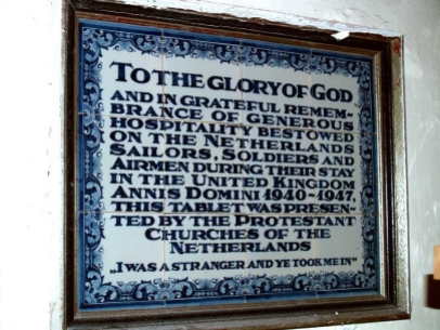Dutch Plaque at St. Cybi's Church, Holyhead